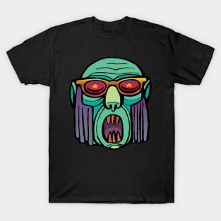 scream of a man with gold glasses T-Shirt